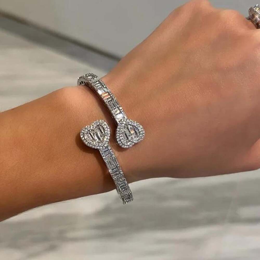 Baguette Heart Bracelet 7 Inch 65 Fb